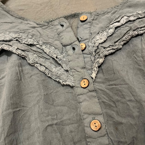 Vintage aqua sheer doll tank top - Picture 3 of 6